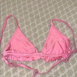 Pink ruffle bikini top!